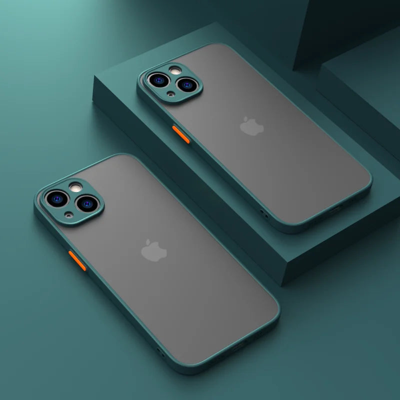 Dark Green Matte Anti-Shock Phone Case for Samsung