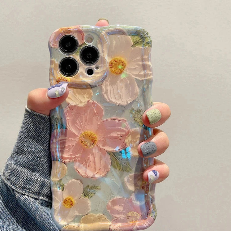 Floral iPhone Case with Camera Protection Design 2