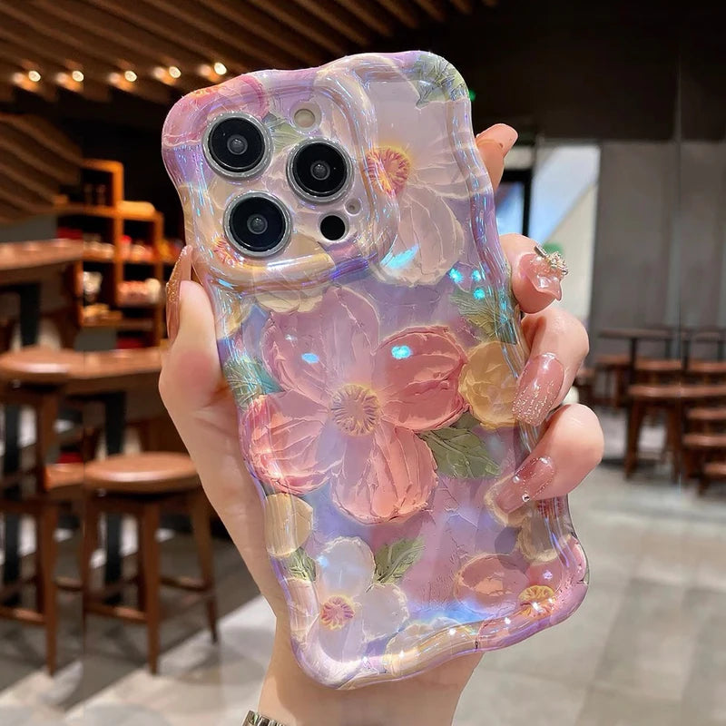 Floral iPhone Case with Camera Protection Design 4
