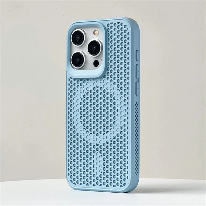 Matte Heat Dissipation Magsafe iPhone Case - Light Blue