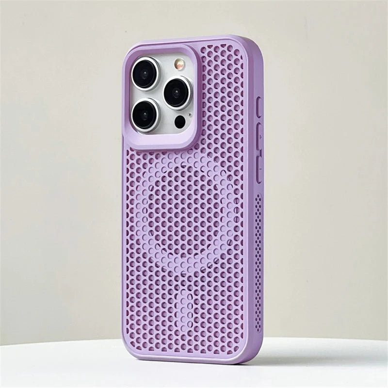 Matte Heat Dissipation Magsafe iPhone Case - Light Purple