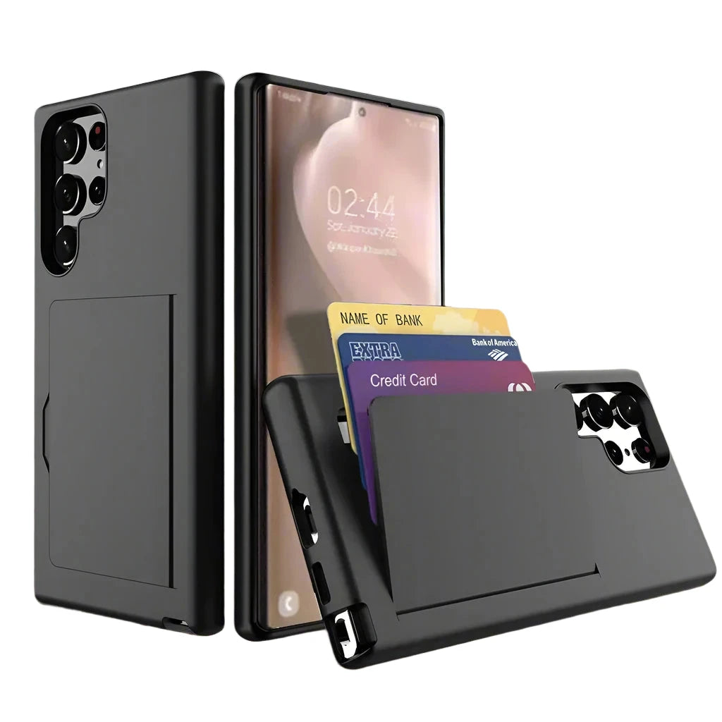 Original Samsung Galaxy S23 Black Wallet Case with 3 Card Slots and Cash Pocket