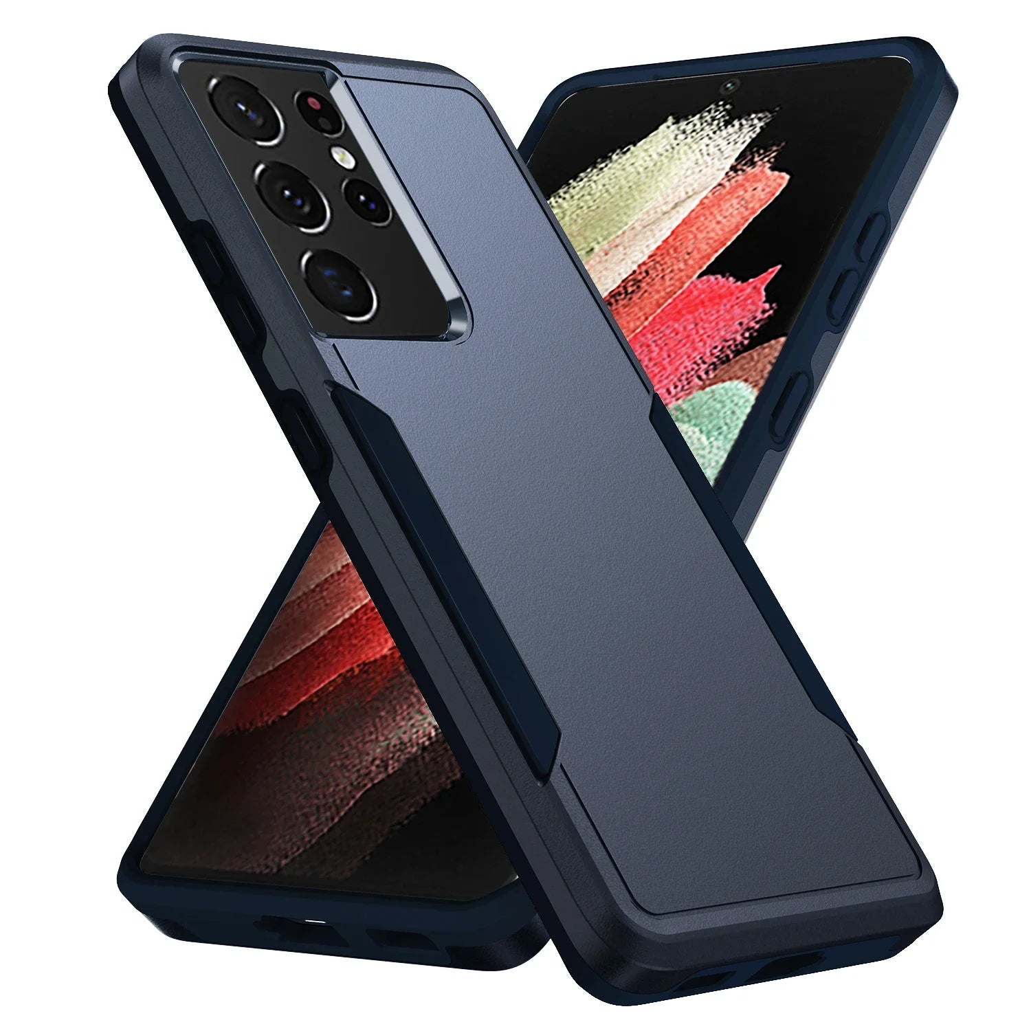 Strong Armor Case for Samsung Galaxy - Navy Blue